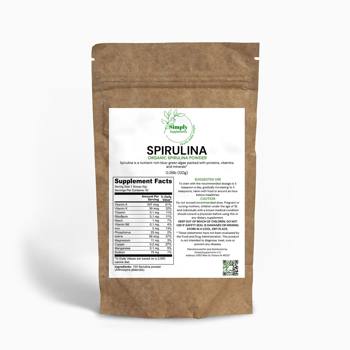Organic Spirulina Powder